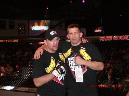 Coach Paul Halme cornering in The Ultimate Fighting Championship (UFC).