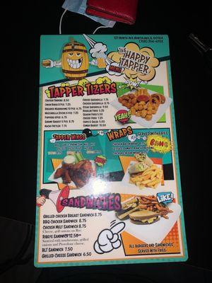 Menu as of November 2021