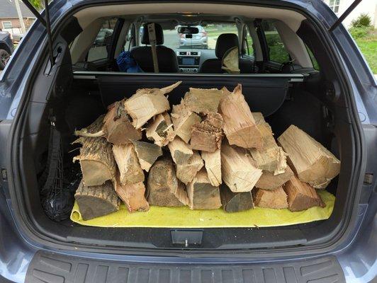 Trunk full of great wood! :)