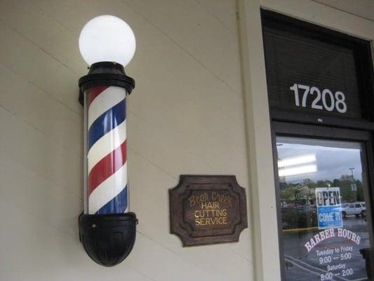 I just had this antique Barber Pole re-furbished.