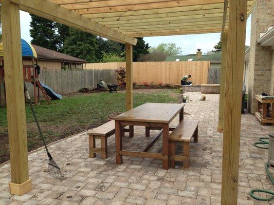 Paver patio and pergola design and install