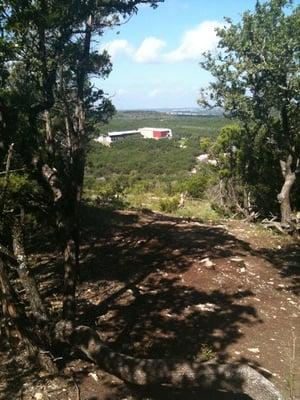 The view from tee #B on top of the hill.