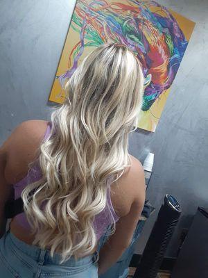 Full head Fusion hair extensions by linda hay  734 299 1500