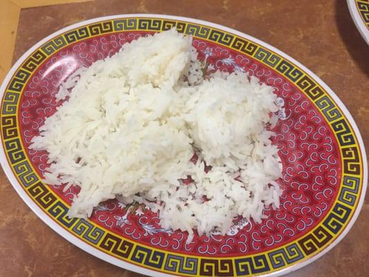 This small portion of dry rice came with our meal.