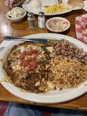 Cheese and onion enchiladas