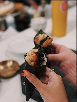 Lobster and Caviar hand roll