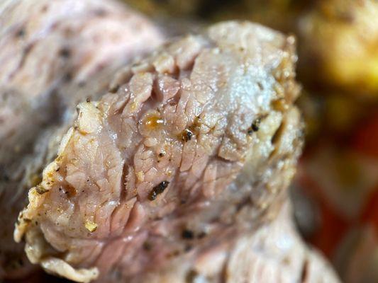 Took this macro photo to show how moist the tri tip remained after 25 minutes.