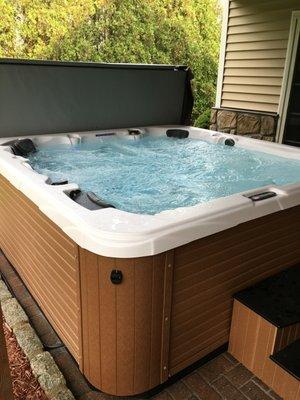 Dimension One hot tub install in Brewster, NY