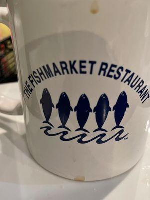 Cup from the fish market restaurant.