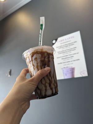 Iced taro with brown sugar