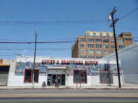 Welcome to DTLA! Exterior of our store, spring 2021