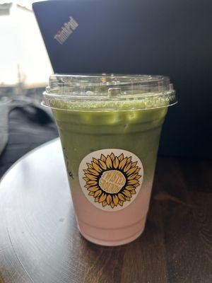 Strawberries and cream matcha