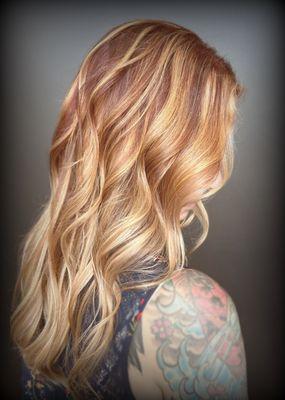 Red balayage