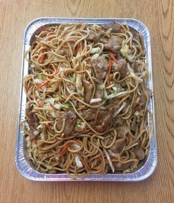 beef chow mien paty tray