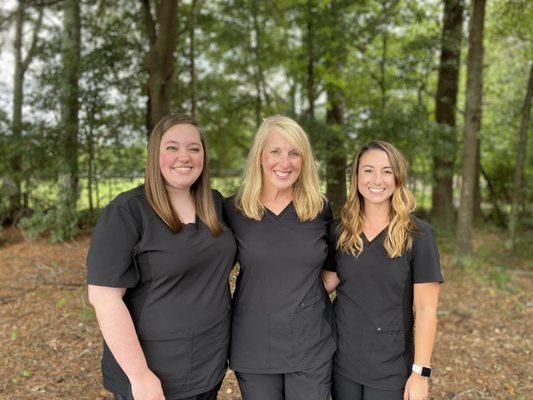 Audiologists Left to Right: Dr. Amanda Thomas, Dr. Laurie Nelson, Dr. Brittney Tardy