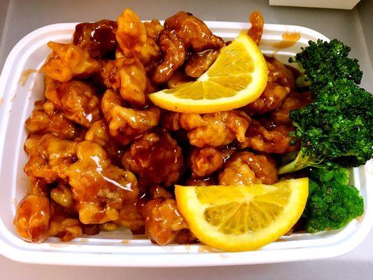 Orange chicken, you know what it is.