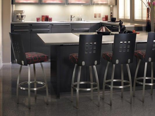 Barstool, Swivel stool, Back cushion option, Comfort seat option, Customized height option, Leather option, Memory swivel option