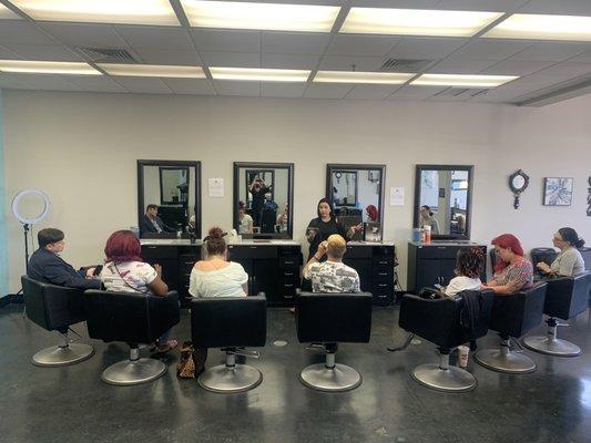 Paul Mitchell color class! Mondays are for education