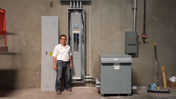 Industrial Circuit panel & transformer installation almost finish