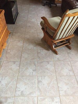 Family room grout and tile 21 years old.