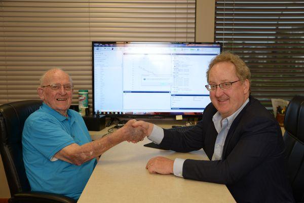 Bud Freeman from Bud Freeman Hearing Aids and his son, Audiologist Doug Freeman.