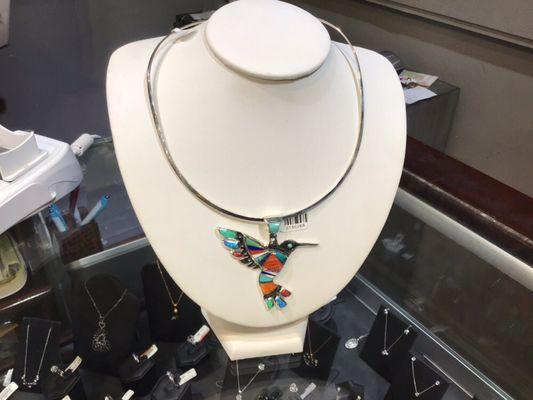 Here is the hummingbird necklace that we love