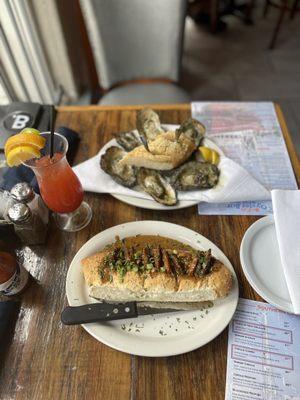 Barbecue shrimp and Charbroiled oysters