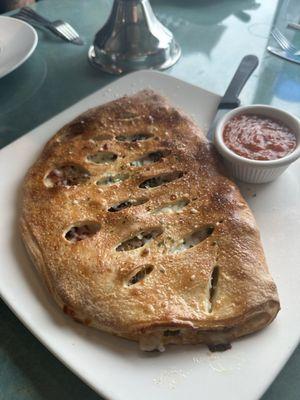 Meaty Calzone with olives