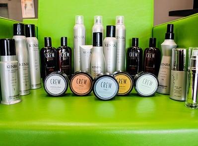 We are proud to use Kenra and Crew as our styling products. All of your friends will be jealous of your new, fabulous 'do!