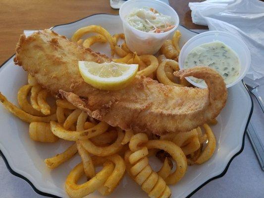 Fish and chips at RM Grill in Ashford, CT