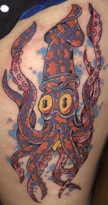 Squid, tattooed by Bob