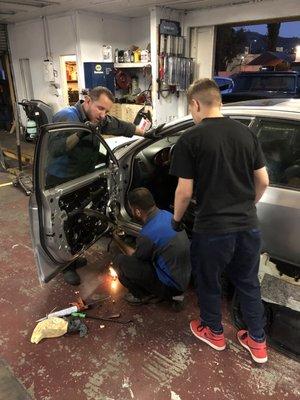 Adam and his guys fixing my broken window on a days notice