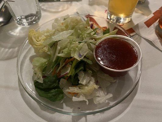 Dinner salad w/ French dressing