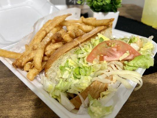 Philly Cheesesteak Sandwich with fries #YUMMY