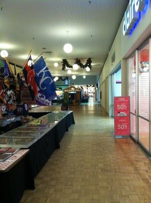 Main and only hallway of mall.