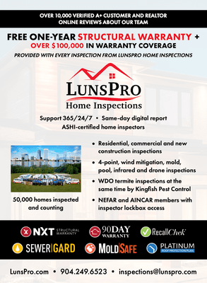 LunsPro Inspections in the Jacksonville, Florida metropolitan area