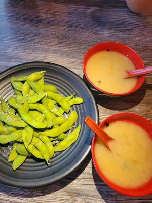 Edamame and Miso soup