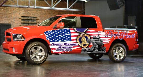 Truck Partial Wraps - Purple Heart Veterans