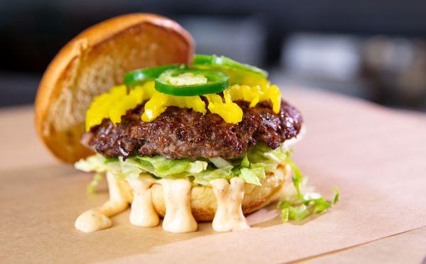 Banana Pepper & Jalapeno Burger