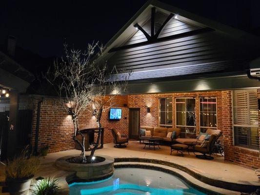 Beautiful Backyard Living did a great job blending the gabled roof extension into the rest of the house