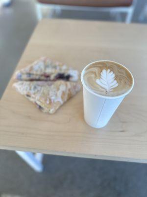 Blueberry Scones & Hazelnut Latte