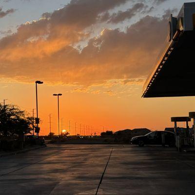 October sunset at Mike's Market