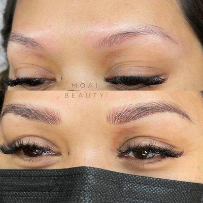 Perfect brows for perfect eyes. Combination technique