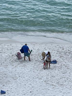 Beach view from condo