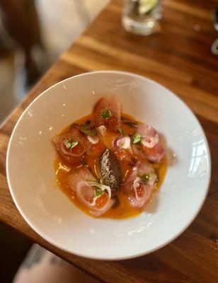 Hamachi crudo -- delightful