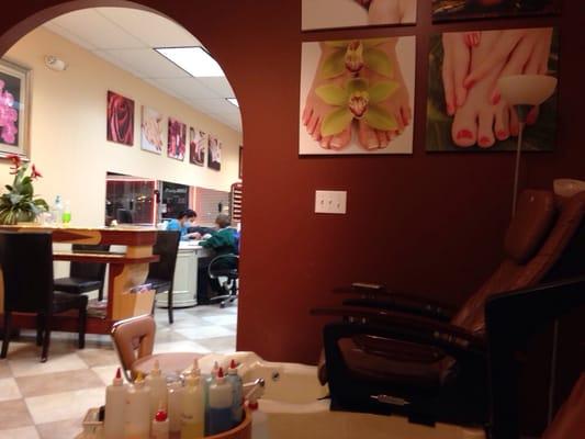 Pedicure and manicure areas