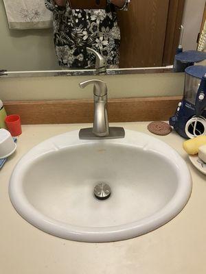 Replaced bathroom faucet