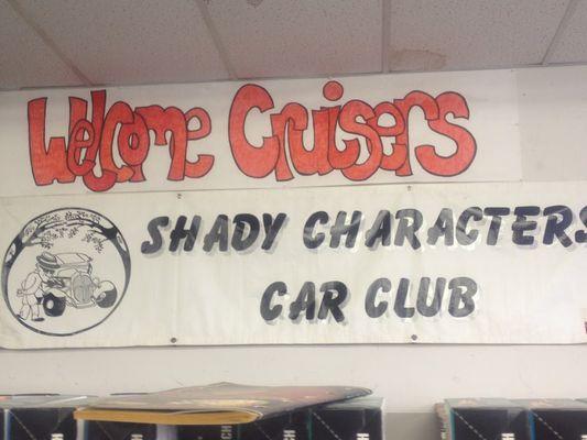 Home of the Shady Characters Car Club!  Come see them on Wednesday evenings! Call Paul - 734-464-4488