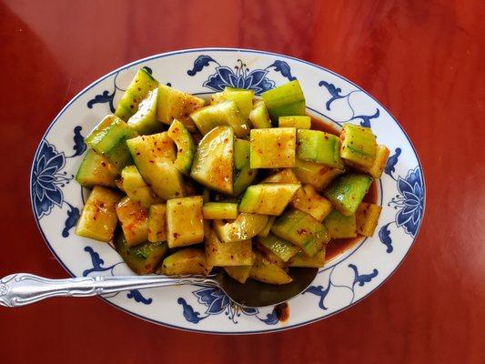 Garlic cucumber salad... Absolutely  delicious!!!