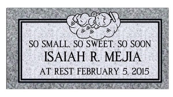 Our baby's headstone...simply beautiful